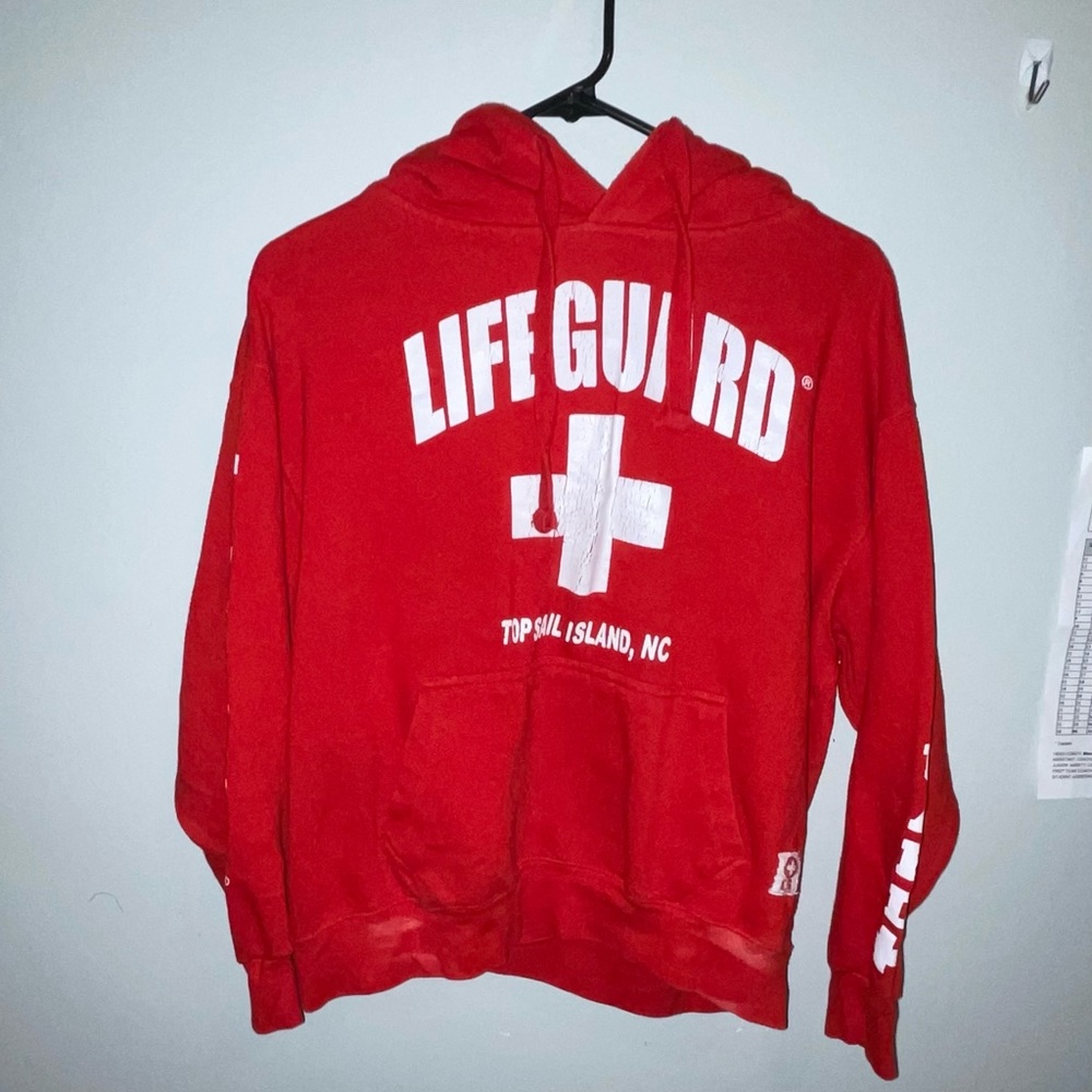Red lifeguard hoodie